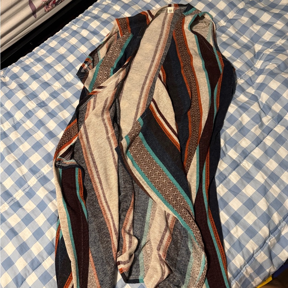 Cato Vibrant Striped Women's Cardigan/vest style